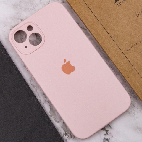 Чохол Silicone Case Full Camera Protective (AA) для Apple iPhone 15 Plus (6.7") Рожевий / Chalk Pink
