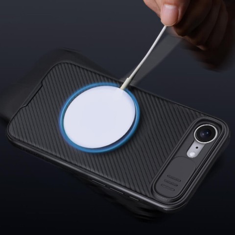 Карбонова накладка Nillkin CamShield Pro Magnetic для Apple iPhone 16e (6.1") Black