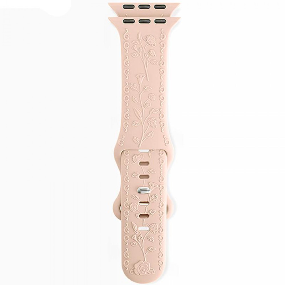 Ремінець Hoco WA30 Flexible series 3D solid color silicone strap для Apple watch 38/40/41mm Powder Sand