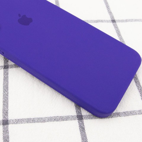 Чохол Silicone Case Square Full Camera Protective (AA) для Apple iPhone XR (6.1") Фіолетовий / Ultra Violet