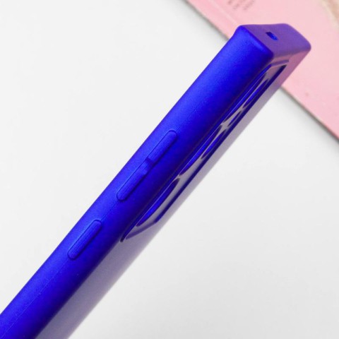 Чохол TPU GETMAN Liquid Silk Full Camera для Samsung Galaxy S24 Ultra Синій / Iris