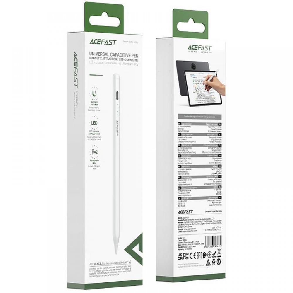 Стилус Acefast V1 Universal Capacitive Pen White