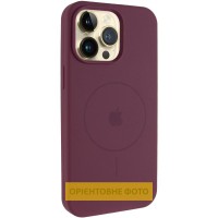 Чохол Silicone Case Full Protective (AA) V2 with MagSafe для Apple iPhone 16 (6.1") Бордовий / Plum