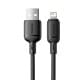 Дата кабель Baseus Silky Series OS Fast Charging USB to Lightning 2.4A (1m) (P1037770) Cluster Black