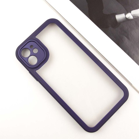 TPU чохол Transparent + Colour 1,5mm для Apple iPhone 11 (6.1") Purple