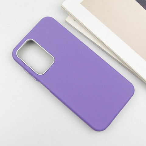 Шкіряний чохол Leather Case Metal Buttons для Samsung Galaxy A15 4G/5G / M15 5G Light Purple