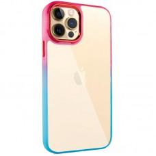 Чохол TPU+PC Fresh sip series для Apple iPhone 12 Pro Max (6.7") Бірюзовий / Рожевий