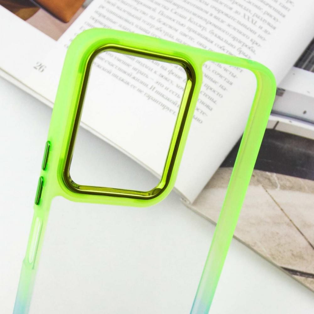 Чохол TPU+PC Fresh sip series для Xiaomi Redmi Note 12 4G Бірюзовий / Лимонний