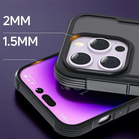 TPU+PC чохол Defense Matte для Apple iPhone 15 Pro Max (6.7") Чорний