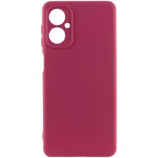 Чохол Silicone Cover Lakshmi Full Camera (A) для Motorola Moto G14 Бордовий / Marsala