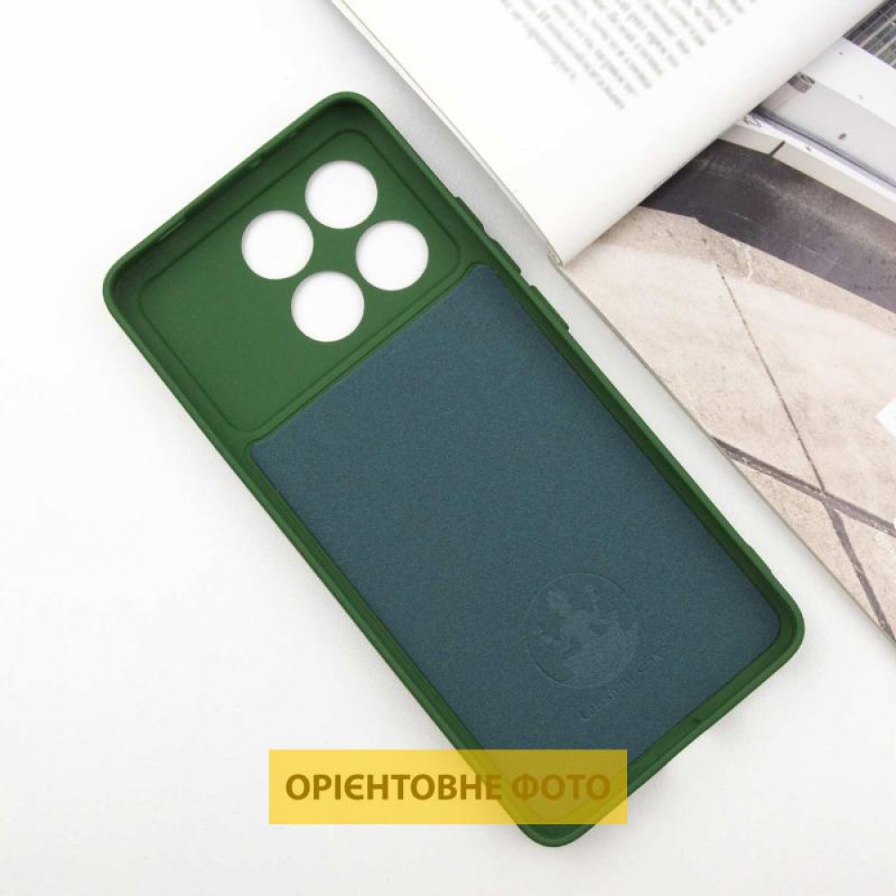 Чохол TPU GETMAN Liquid Silk Full Camera для Xiaomi Poco X6 / Note 13 Pro 5G Зелений / Dark green