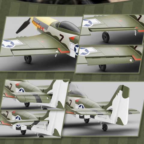 Літак на радіокеруванні SCHE W551 Four-channel Stunt Fighter Green