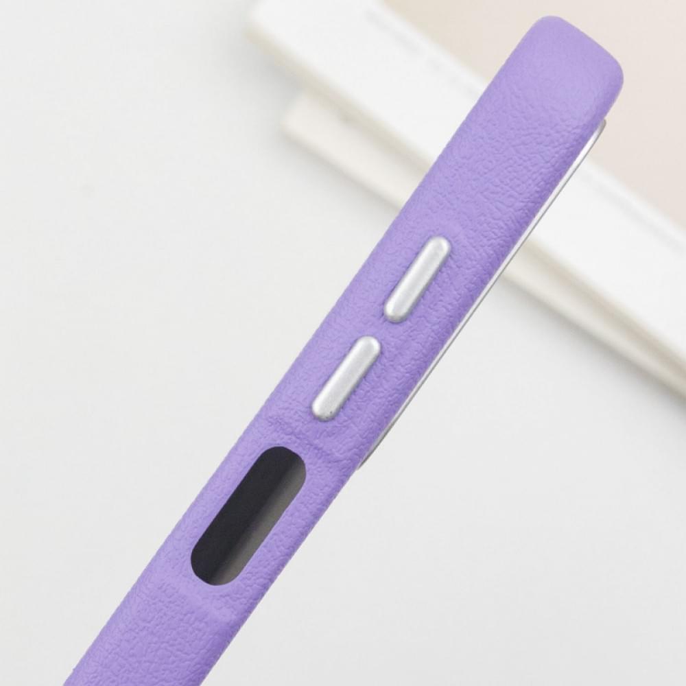 Шкіряний чохол Leather Case Metal Buttons для Samsung Galaxy A15 4G/5G / M15 5G Light Purple