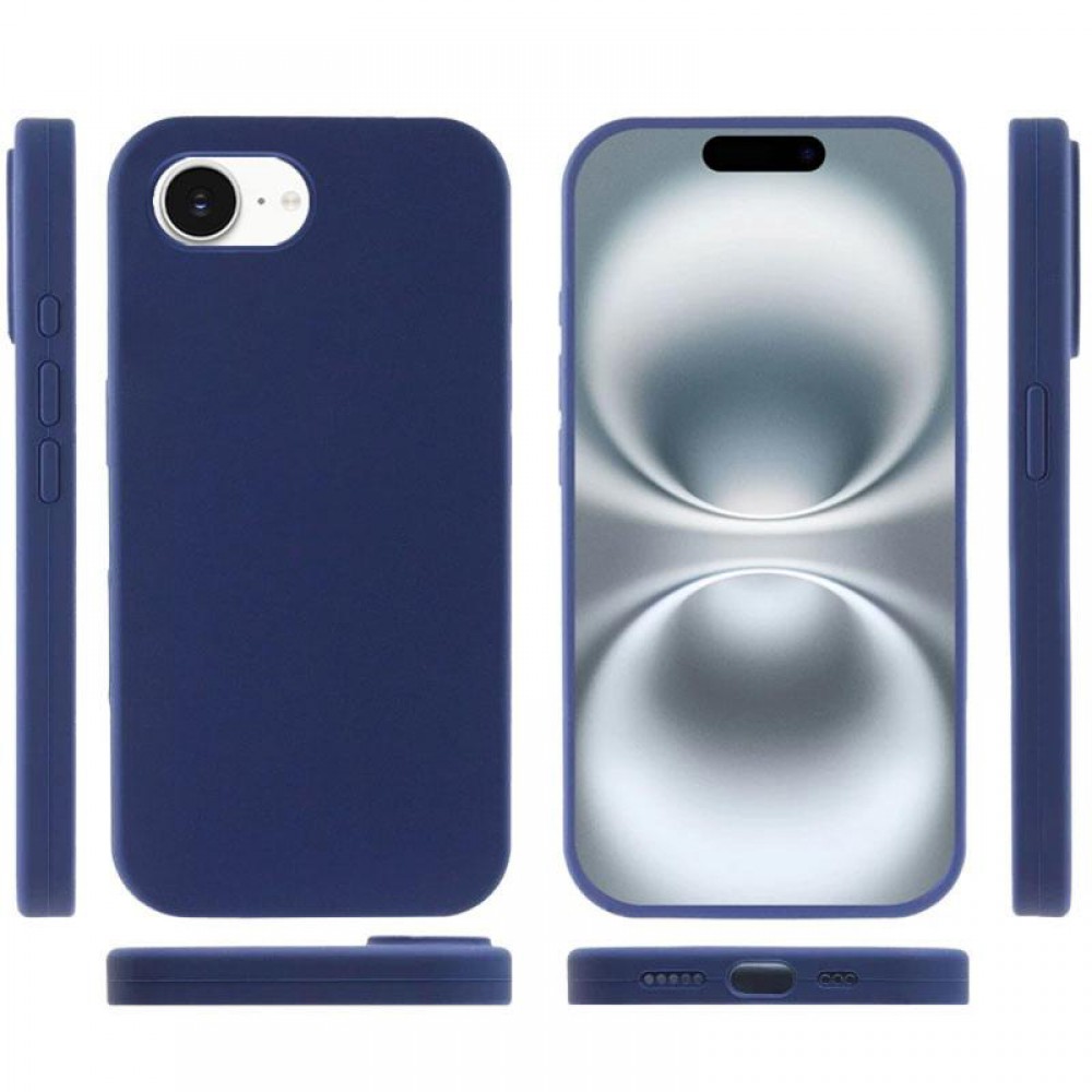 Чохол Silicone Case Full Protective (AA) NO LOGO для Apple iPhone 16e (6.1") Синій / Deep navy
