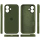 Чохол Silicone Case Full Camera Protective (AA) для Apple iPhone 16 (6.1") Зелений / Dark Olive