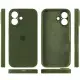 Чохол Silicone Case Full Camera Protective (AA) для Apple iPhone 16 (6.1") Зелений / Dark Olive