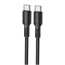 Дата кабель Borofone BX116 Certain Type-C to Type-C 60W (1m) Black