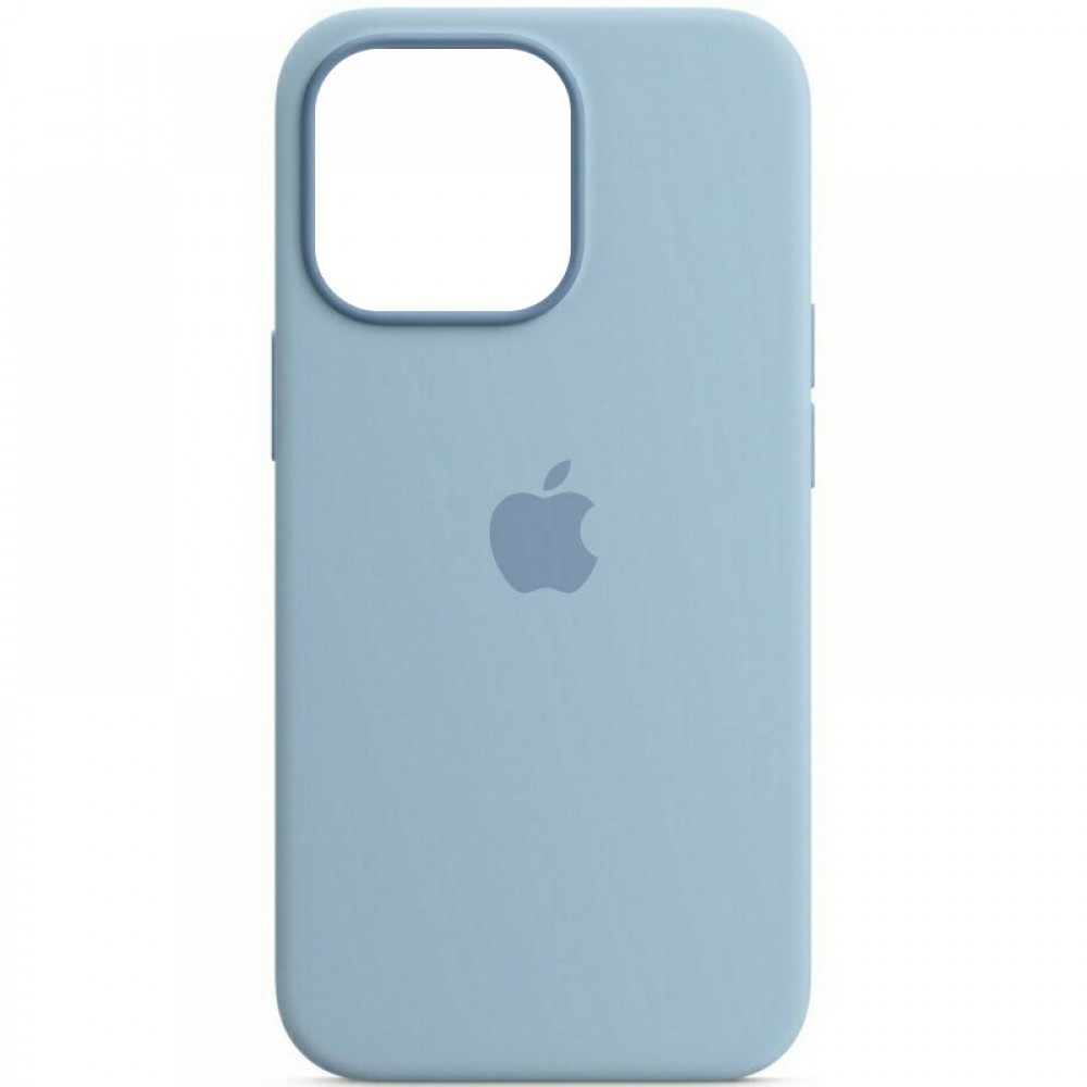 Чохол Silicone case (AAA) with Magsafe and Animation для Apple iPhone 13 Pro (6.1") Блакитний / Blue Fog