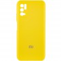 Чохол Silicone Cover Full Camera (AA) для Xiaomi Redmi Note 10 5G / Poco M3 Pro Жовтий / Yellow