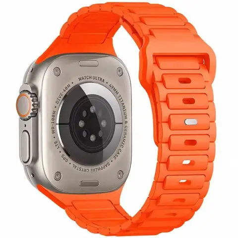 Силіконовий ремінець Defense для Apple Watch 42(ser.1-3)/44/45/46/49mm Orange