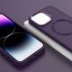 TPU чохол Bonbon Metal Style with MagSafe для Apple iPhone 15 (6.1") Фіолетовий / Dark Purple