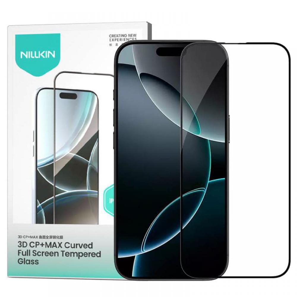 Захисне скло Nillkin (CP+ max 3D) (full glue) для Apple iPhone 16 (6.1") Чорний