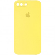 Чохол Silicone Case Square Full Camera Protective (AA) для Apple iPhone 7 plus / 8 plus (5.5") Жовтий / Yellow