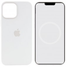 Чохол Silicone case (AAA) full with Magsafe and Animation для Apple iPhone 12 Pro Max (6.7") Білий / White