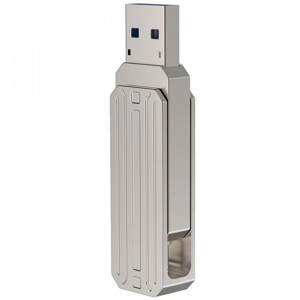 Флеш-накопичувач WIWU WI-FD003 Infinite 2in1 Type-C USB 3.2 - 128 GB Silver