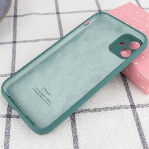 Чохол Silicone Case Full Camera Protective (AA) для Apple iPhone 12 (6.1") Зелений / Pine green