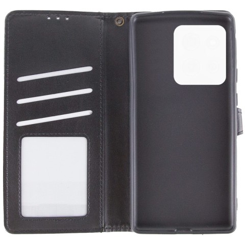 Шкіряний чохол-книжка GETMAN Gallant (PU) для Oppo A3 4G / A3x 4G/ A40m Чорний