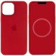 Чохол Silicone case (AAA) with Magsafe and Animation для Apple iPhone 12 Pro Max (6.7") Червоний / Red