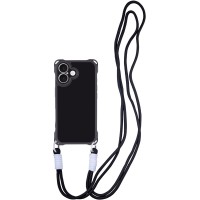 Чохол TPU CrossBody with straps для Apple iPhone 16 Plus (6.7") Black