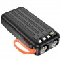 Портативне ЗП Power Bank BOROFONE BJ60A Rapid with four cables 20000 mAh Black