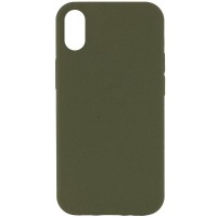 Чохол Silicone Case Full Protective (AA) NO LOGO для Apple iPhone X / XS (5.8") Зелений / Dark Olive
