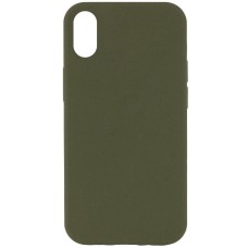 Чохол Silicone Case Full Protective (AA) NO LOGO для Apple iPhone X / XS (5.8") Зелений / Dark Olive