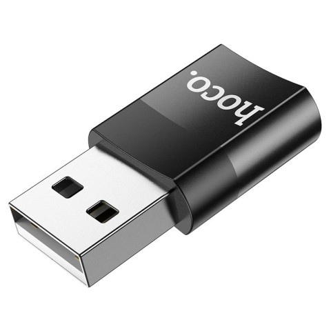 Перехідник Hoco UA17 USB Male to Type-C Female USB2.0 Чорний