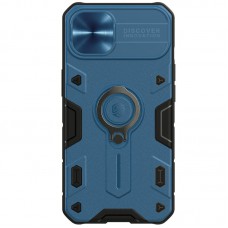 TPU+PC чохол Nillkin CamShield Armor no logo (шторка на камеру) для Apple iPhone 13 (6.1") Синій