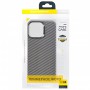 Чохол TPU+PC Carbon with MagSafe для Apple iPhone 16 (6.1") Grey