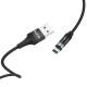 Дата кабель Hoco U76 "Fresh magnetic" Lightning (1.2m) Чорний