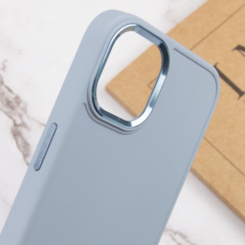 TPU чохол Bonbon Metal Style для Apple iPhone 12 Pro Max (6.7") Блакитний / Mist blue