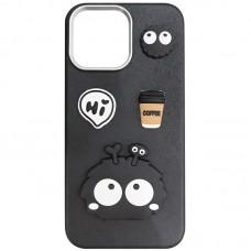 Чохол TPU Leather Toys для Apple iPhone 15 Pro Max (6.7") Monster / Black