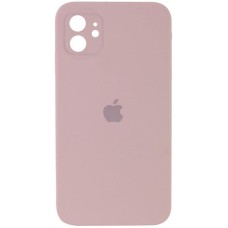Чохол Silicone Case Square Full Camera Protective (AA) для Apple iPhone 11 (6.1") Рожевий / Pink Sand
