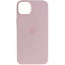 Чохол Silicone case (AAA) full with Magsafe для Apple iPhone 14 Pro Max (6.7") Рожевий / Chalk Pink