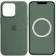 Чохол Silicone case (AAA) with Magsafe and Animation для Apple iPhone 13 Pro (6.1") Зелений / Eucalyptus