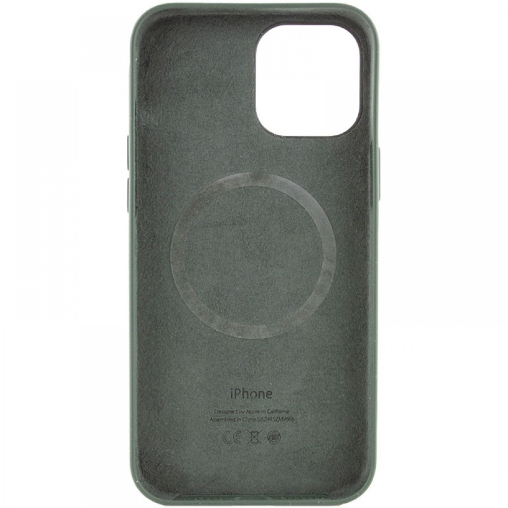 Чохол Silicone case (AAA) with Magsafe and Animation для Apple iPhone 12 Pro Max (6.7") Зелений / Cyprus Green