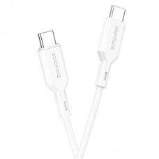 Дата кабель Borofone BX70 Type-C to Type-C 60W (1m) Білий