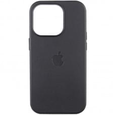 Шкіряний чохол Leather Case (AAA) with MagSafe and Animation для Apple iPhone 13 Pro (6.1") Midnight