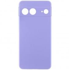 Чохол TPU GETMAN Liquid Silk Full Camera для Google Pixel 7 Бузковий / Light purple