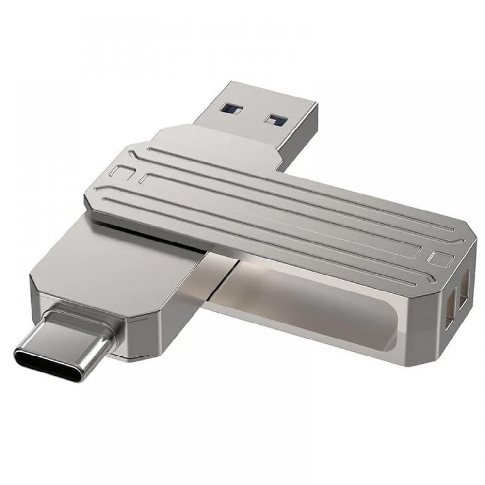 Флеш-накопичувач WIWU WI-FD003 Infinite 2in1 Type-C USB 3.2 - 256GB Silver
